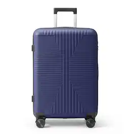 Winado - 24" Hardshell Carry On Luggage with Spinner Wheels Lightweight PP Hardside Small Suitcase with Built-in Lock - Navy Blue