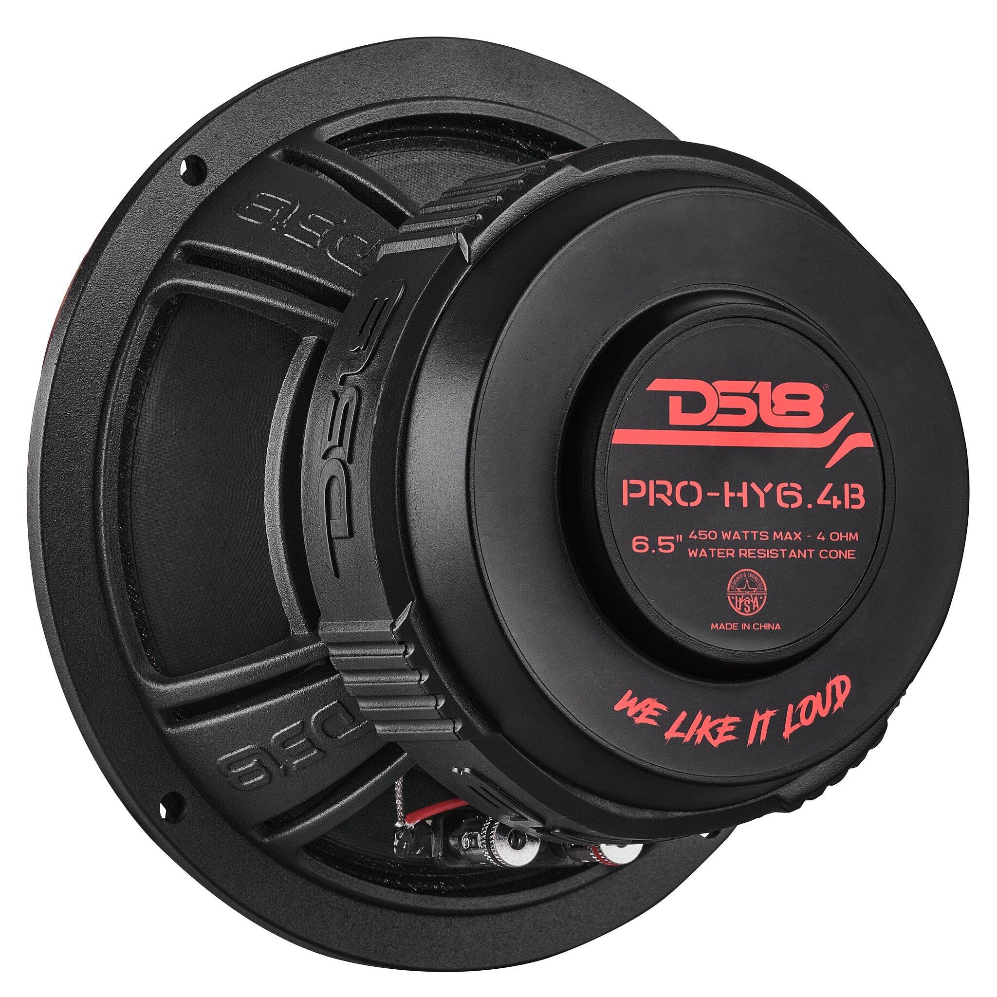 DEJE UE0 DEIE D518 PRO-HYG.4B 450 WATTS MAX 4 OHM 6.5" WATER RESISTANT CONE st MALI P CHINA WE LIKE IT LOUD