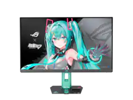 ASUS - ROG Strix 27" QHD 2K 260Hz IPS 0.3ms FreeSync/G-Sync Miku Edition Monitor w/ Adjustable Stand - Black