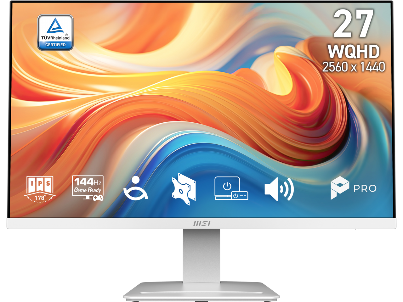 TV Rheinland Certified 27" WQHD 2560 x 1440 IPS 178° 144Hz Game Ready PRO HISI