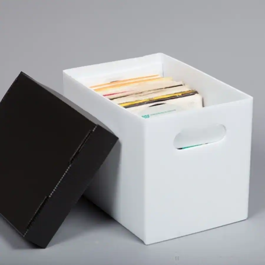 45 Rpm Columbia Storage Box PopMarket Bags Unlimited X45125CP 7 45 RPM Record Storage Box With Lid ...