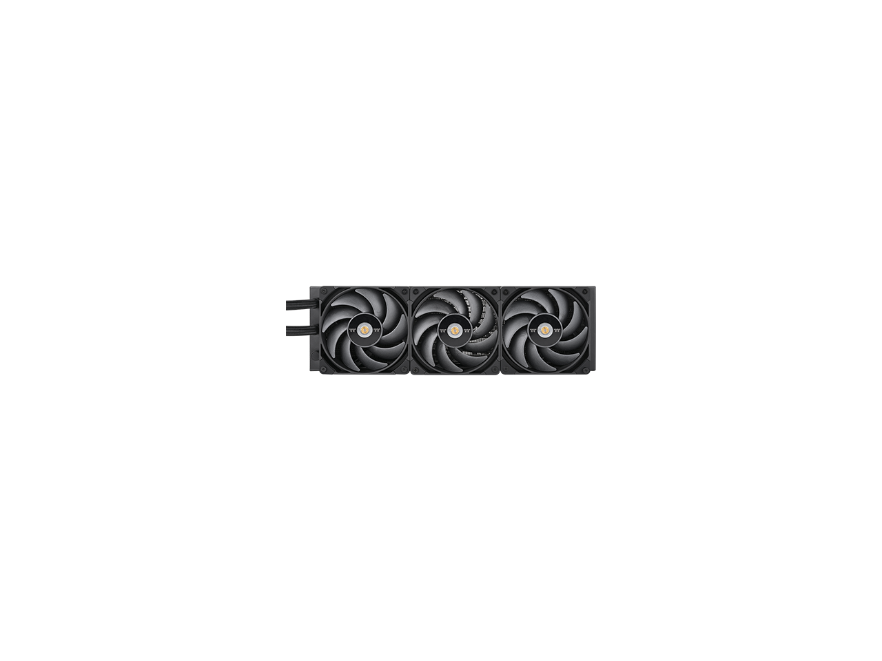 Alt View 1. Thermaltake - Thermaltake AW420 Liquid Cooler; LGA 4677/SP6; 420mm Rad; 3x140mm PWM Fans; Cu Block; Black; CL-W445-PL14BL-A - Black.