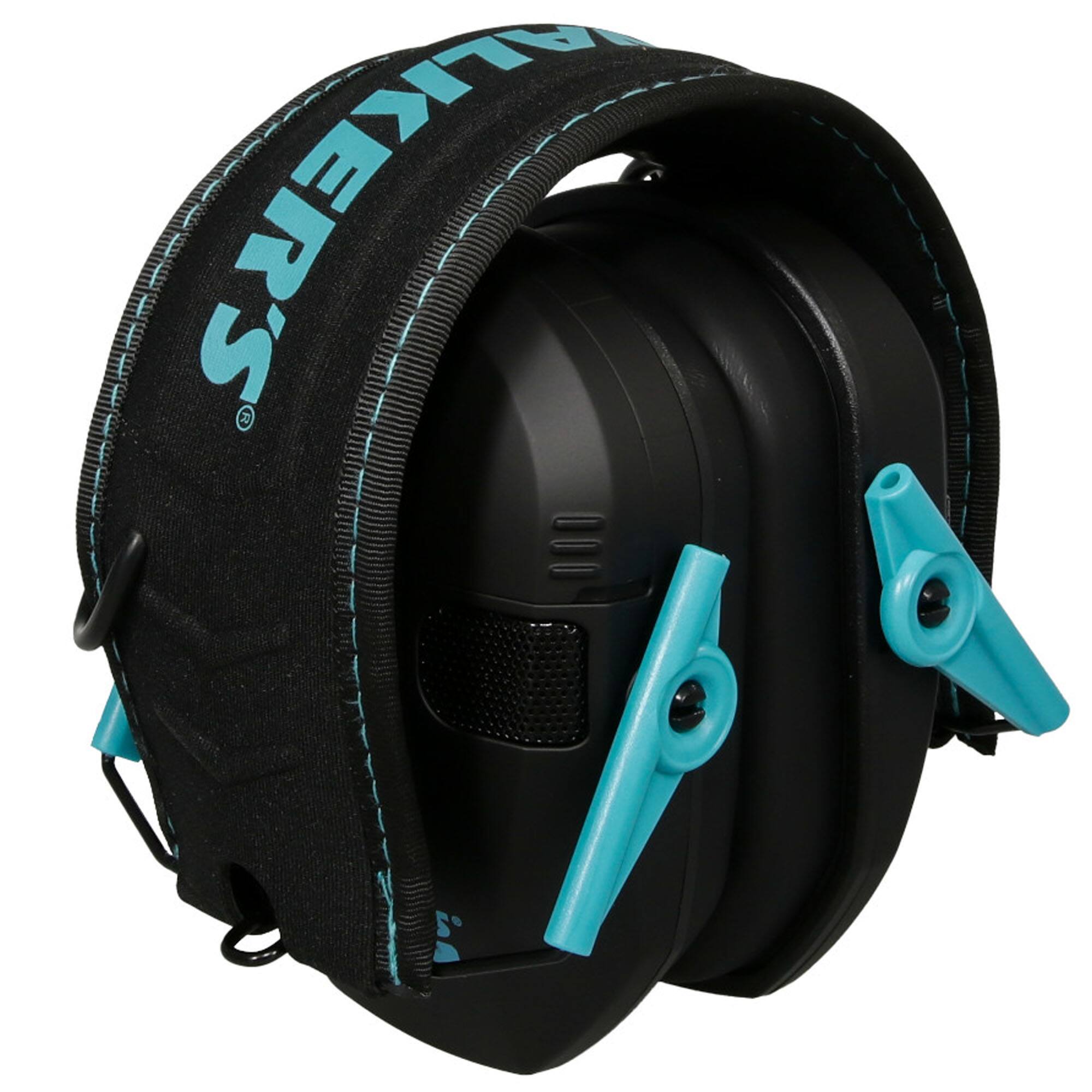 Alt View 4. Walker’s - Walkers Razor Slim Electronic Muff (Black/Teal) - Black/Teal.