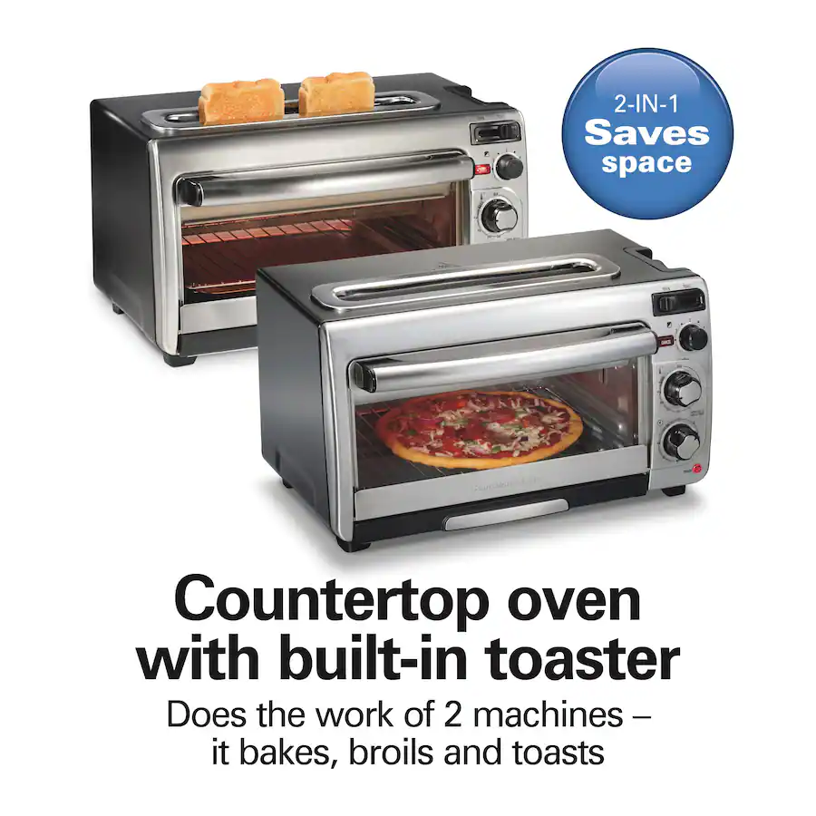 Built Toaster Hamilton Beach 2 in 1 Oven & Toaster Stainless Steel 31156 - Best Buy