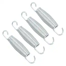 Unique Bargains - Trampoline Springs, Carbon Steel, 4.7in, 4pcs Replacement for Fitness Rebounder - Silver