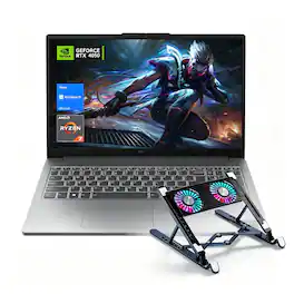 Lenovo - Upgraded - LOQ 15.6" FHD Gaming Laptop - AMD Ryzen 7 170, 32GB RAM - 1TB SSD - NVIDIA GeForce RTX 4050 - Laptop Cooler - Gray