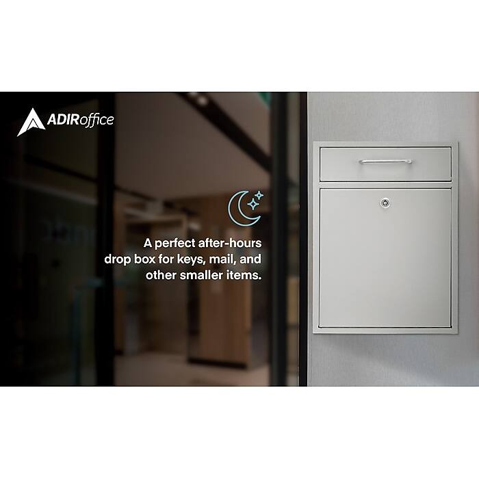AdirOffice Drop Box Large Steel Wall Mounted Drop Box Mailbox with Key ...