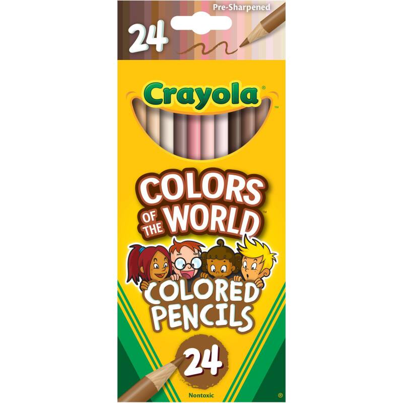 Pre-Sharpened 24 Crayola Colors of the World Colored Pencils 24 Nontoxic