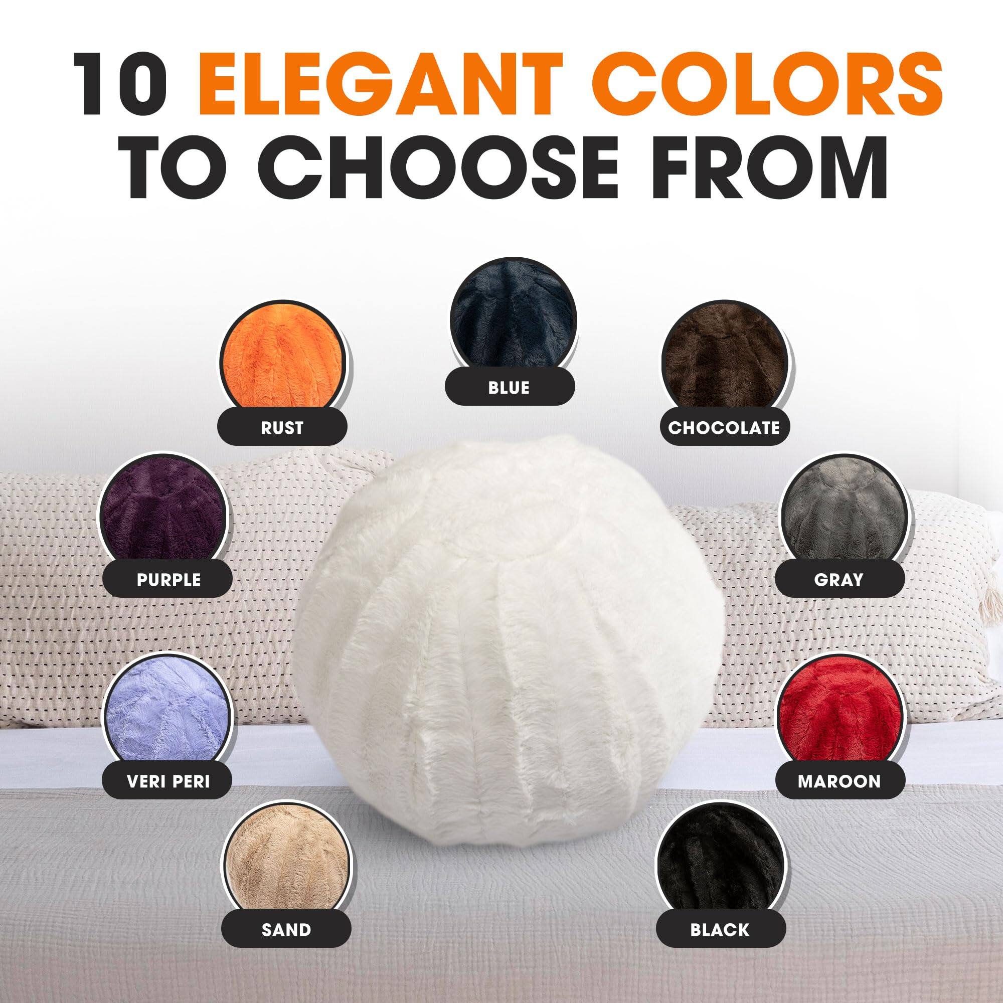 10 ELEGANT COLORS TO CHOOSE FROM

- BLUE
- RUST
- CHOCOLATE
- PURPLE
- GRAY
- VERI PERI
- MAROON
- SAND
- BLACK