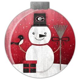 Fan Creations - Georgia Bulldogs 12'' Snow Globe Wall Art - Multicolor