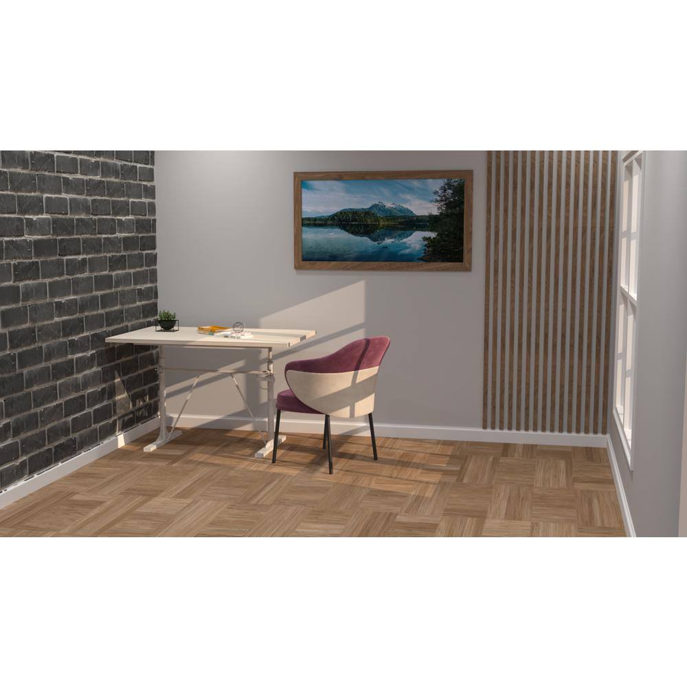 Alt View 1. Carolina Chair & Table - Brio Sit or Standing Adjustable Desk - Whitewash - Whitewash.