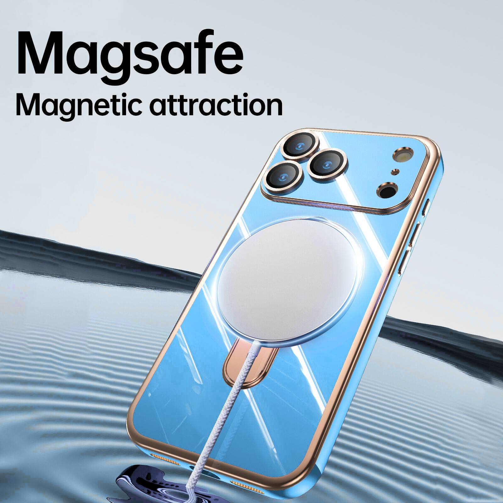 Magsafe  
Magnetic attraction