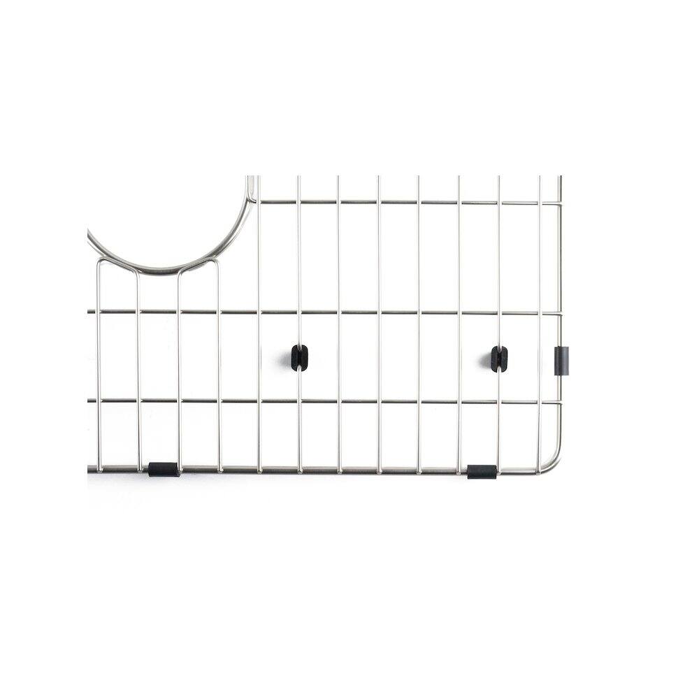 Back. Alfi - Solid Stainless Steel Kitchen Sink Grid for ABF2418 Sink - Gray.
