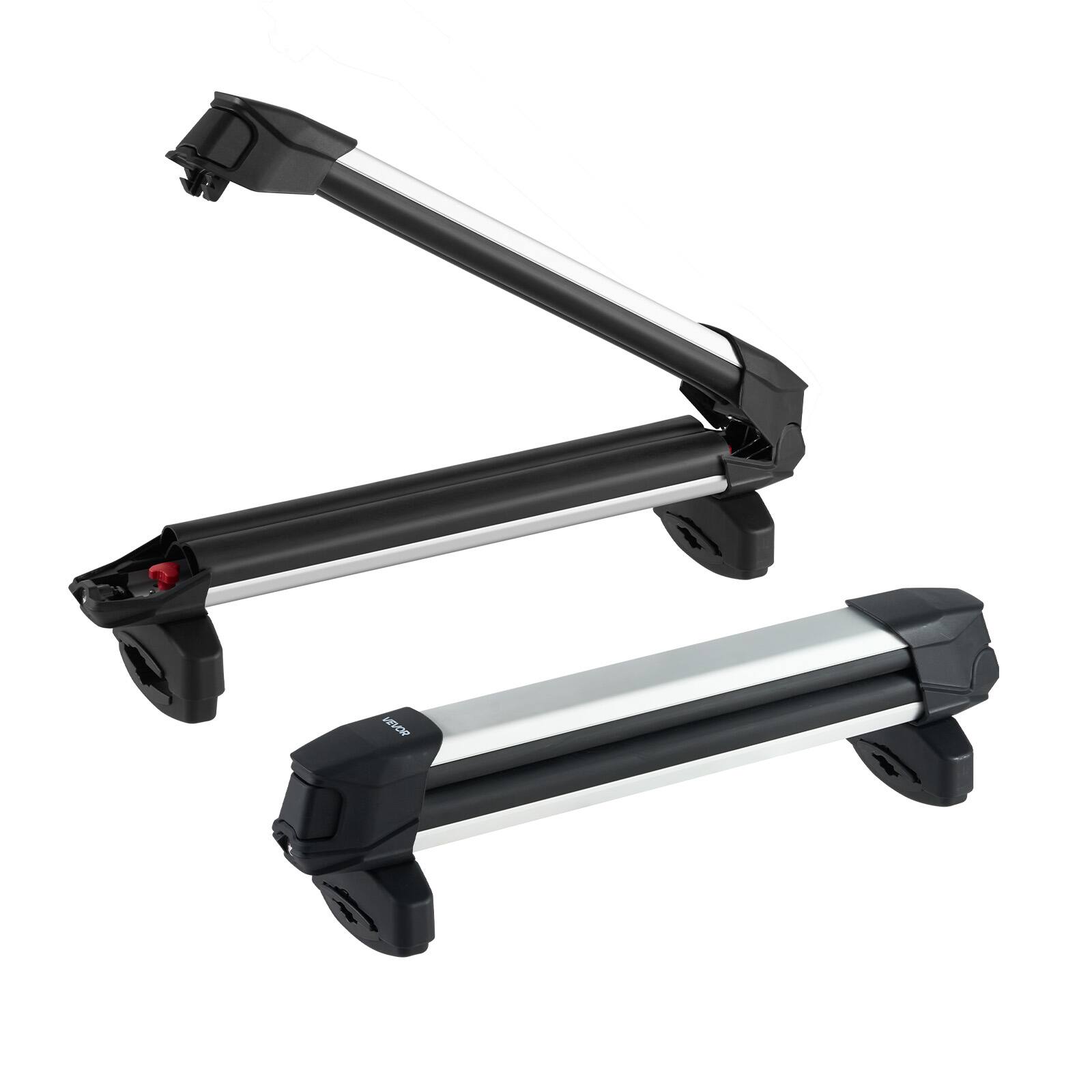 Alt View 5. VEVOR - Ski & Snowboard Roof Rack, Carry up to 4 Pairs of Skis or 2 Snowboards, 2PCS Aluminum Universal Car Roof Rack Top Holder - Black.