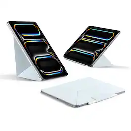 Pitaka - iPad Air 11" M4/M3/M2 & ipad Pro 11" 1st–4th Gen Magnetic Case, Portrait/Landscape Stand with 4 Angles - Light Blue