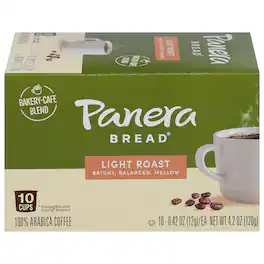 Panera Bread - Coffee Light Roast Single Serve - Case of 6 - 10 ea