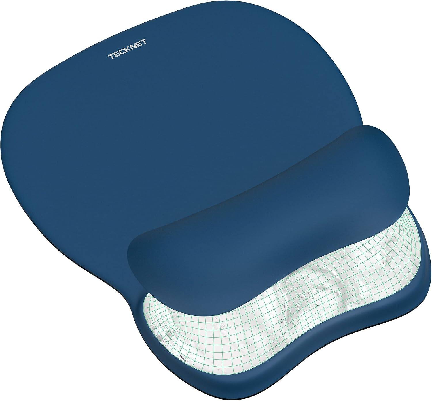 Front. TECKNET - TECKNETGel Mouse Pad with Wrist Rest, Ergonomic Mouse Pad, Non-Slip & Smooth for Office Gaming Study - Navy.