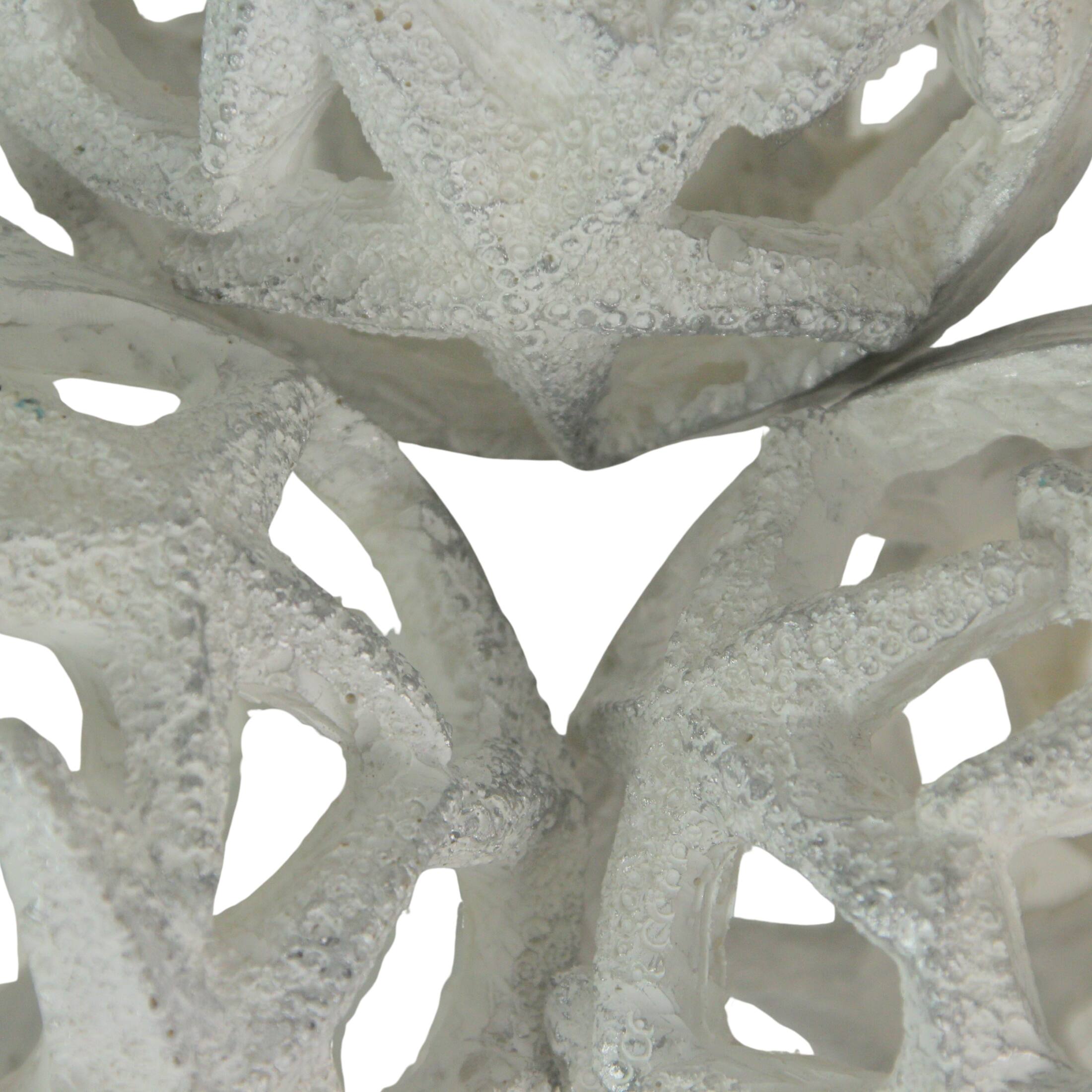 Alt View 2. Fancy That - Set of 3 Weathered White Starfish Orbs - Ideal for Beach décor or Centerpieces - White.