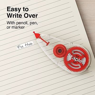 Easy to Write Over  
With pencil, pen, or marker  

Fix this  

Staples