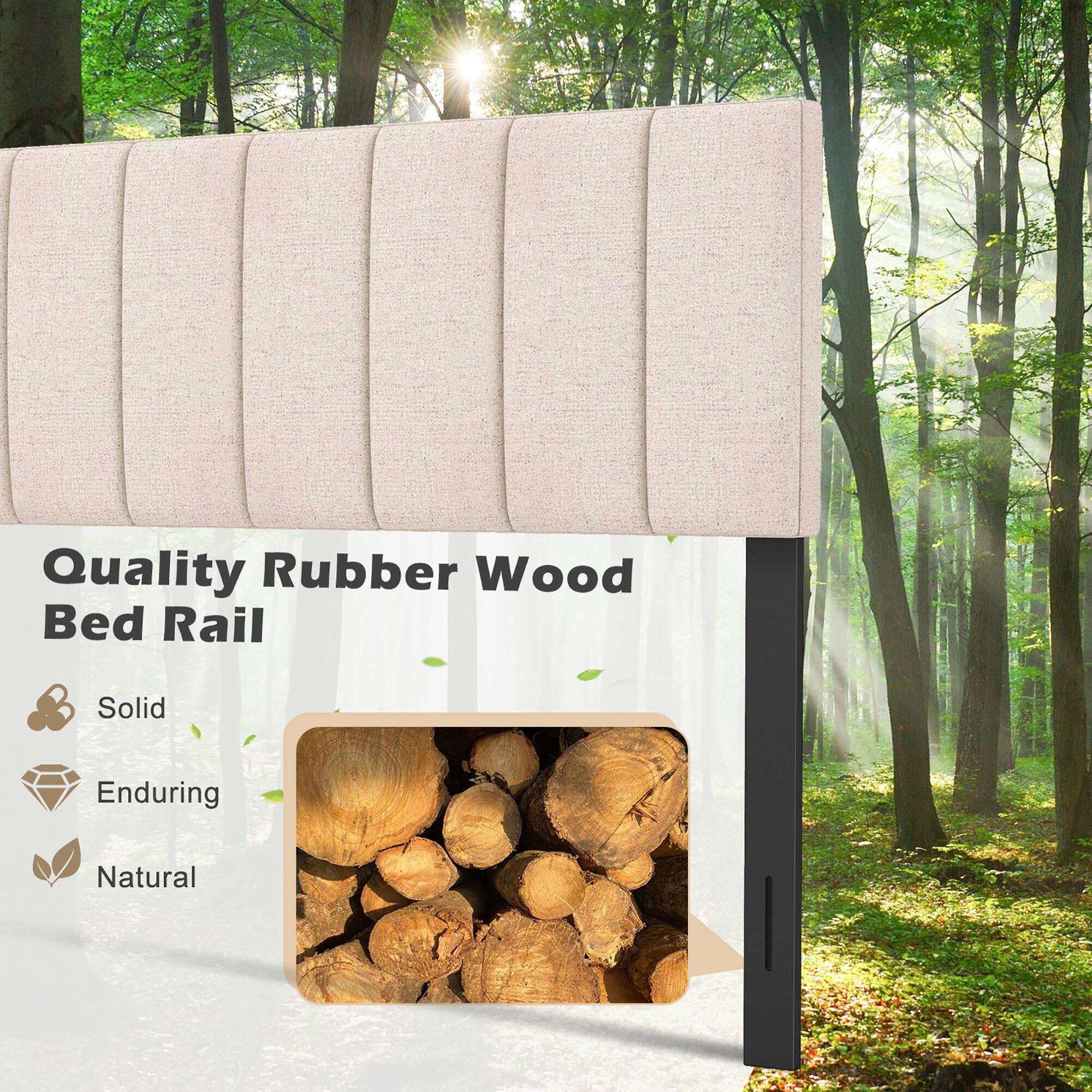 Quality Rubber Wood Bed Rail

- Solid
- Enduring
- Natural