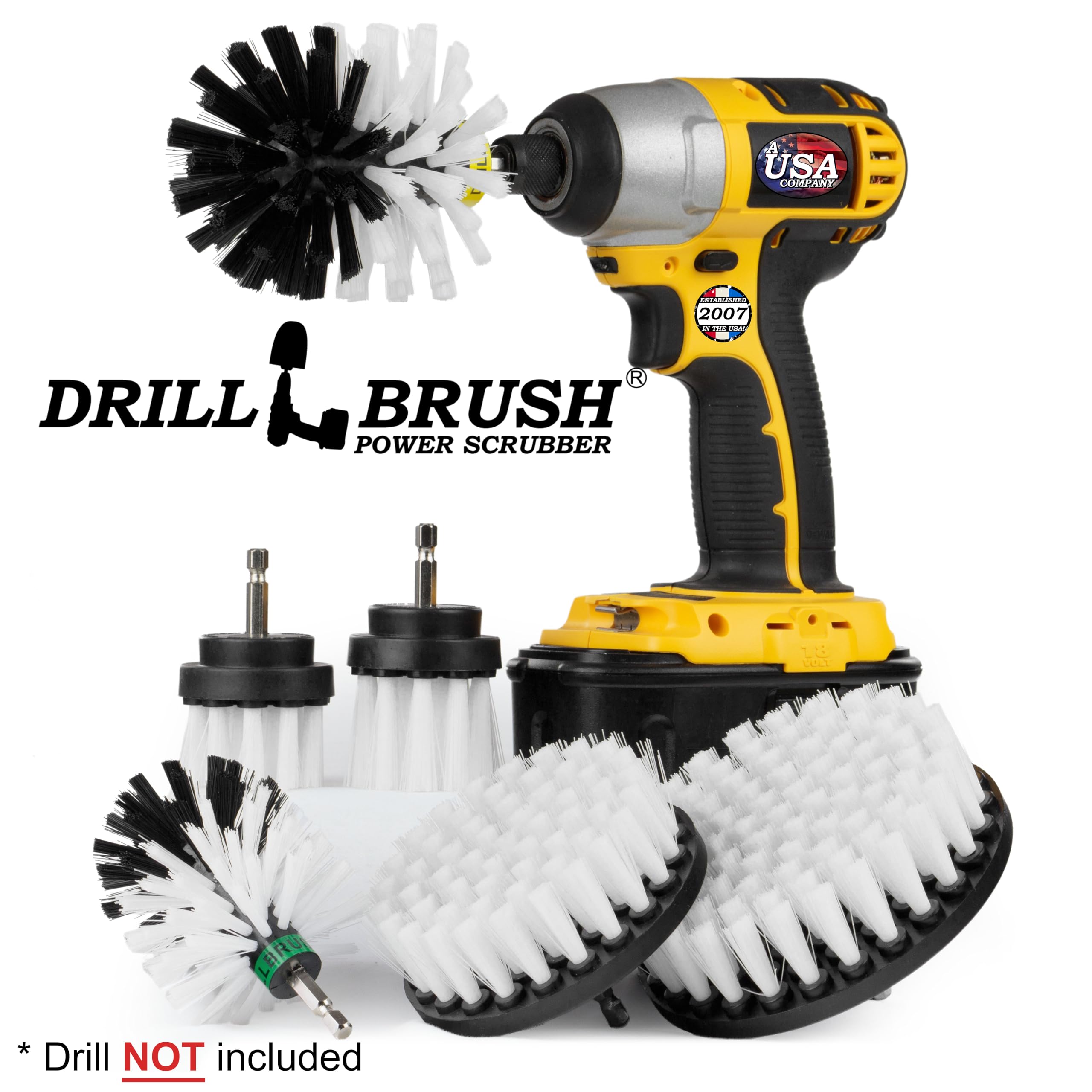 USA COMPANY 2007 - DRILL BRUSH POWER SCRUBBER * Drill NOT included