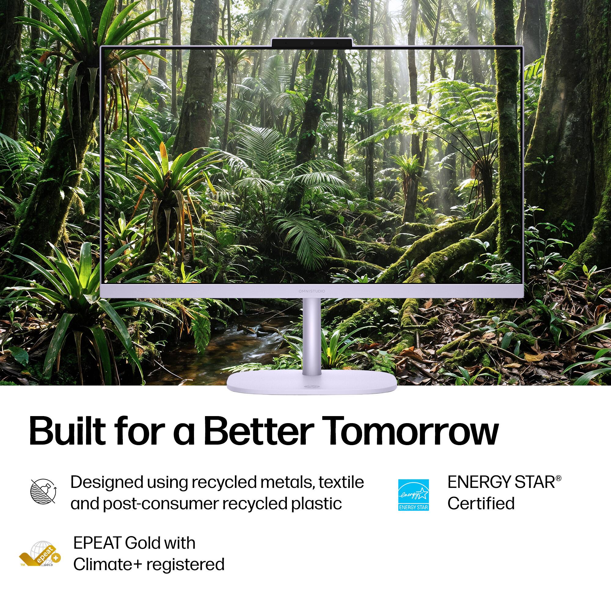 Built for a Better Tomorrow

Designed using recycled metals, textile, and post-consumer recycled plastic

ENERGY STAR® Certified

EPEAT Gold with Climate+ registered