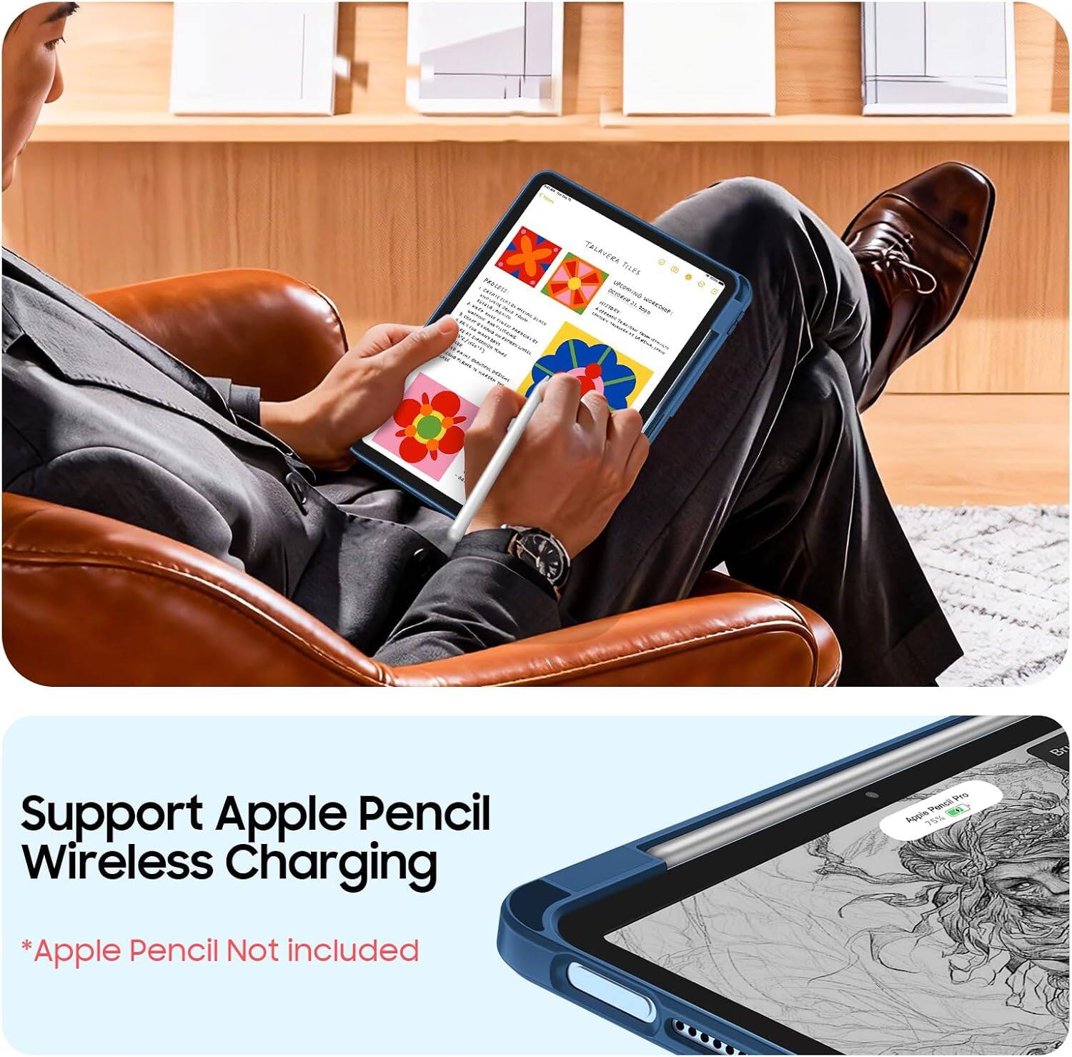 15255555  
TALAVERA TILFS UPCOMKING - - WWW.COOP!  
Support Apple Pencil Wireless Charging  
*Apple Pencil Not included
