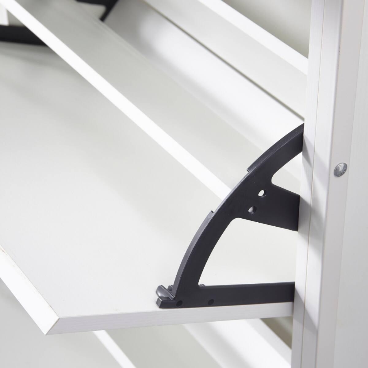 Alt View 6. HTUTWOO - Freestanding Shoe Cabinet with 3 Flip Drawers - Space-Saving Design,Easy-Access Storage for Apartments & Small Homes - White.