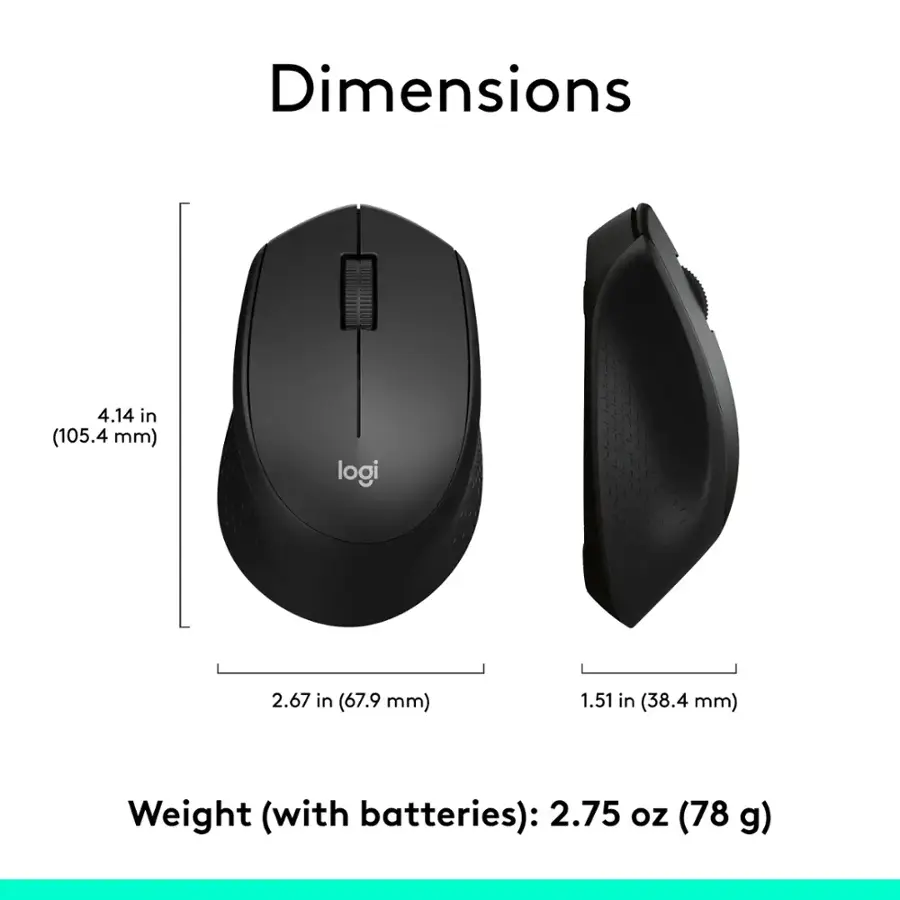 Dimensions: 4.14 in (105.4 mm) and 2.67 in (67.9 mm)
Weight (with batteries): 2.75 oz (78 g)