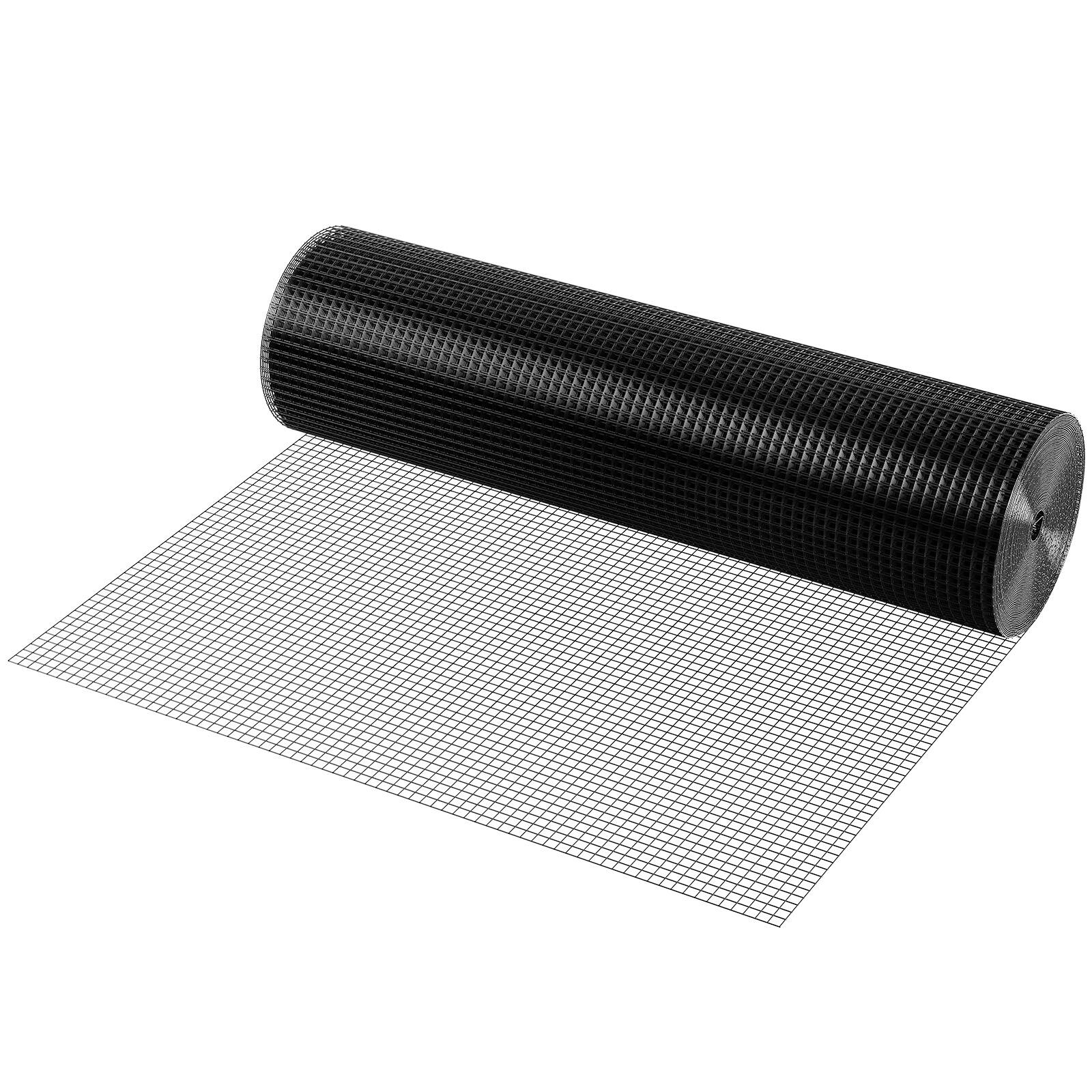 Alt View 5. VEVOR - Hardware Cloth, 36'' x 50' Galvanized Wire Mesh Roll, 19 Gauge Chicken Wire Fence Roll, Vinyl Coating Metal Wire Mesh - Black.