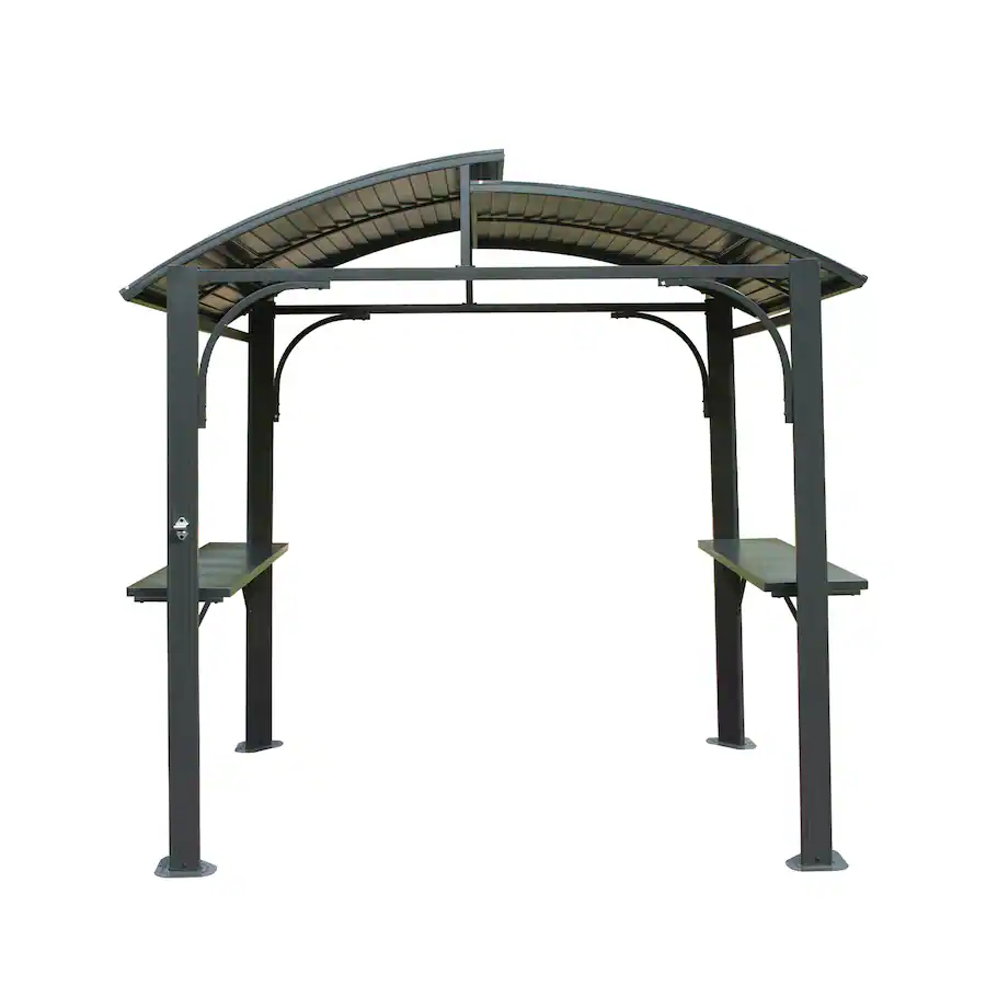 Boyel Living 8x5 FT Grill Gazebo Double Galvanized Steel Roof with 2 ...