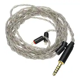 Unique Bargains - IEM Earphone Cable 1.2M, 28AWG 4-Core High Purity Silver-Plated HiFi Replacement for Ananda Arya HE400SE (4.4mm, 2PIN) - Gray