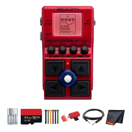 MCOS L MONO R I 1 I I CLEAR DRIVER PREAMP INPUT MULTISTOMP MULTI MS-60B+ PUSH ADD DELETE LIBRARY MENU MEMORY MEMORY HOLD TUNER SCROLL SCROLL 64 GB XC I A2 ELECTRONICS SAVE