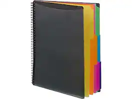 Smead - Poly Project Letter Size Solid Cover Presentation Book - Gray with Bright Colors
