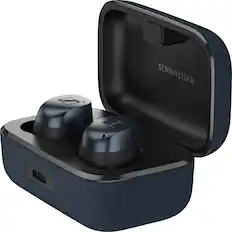Front. Sennheiser - MOMENTUM True Wireless 4 Earbuds - Blue.