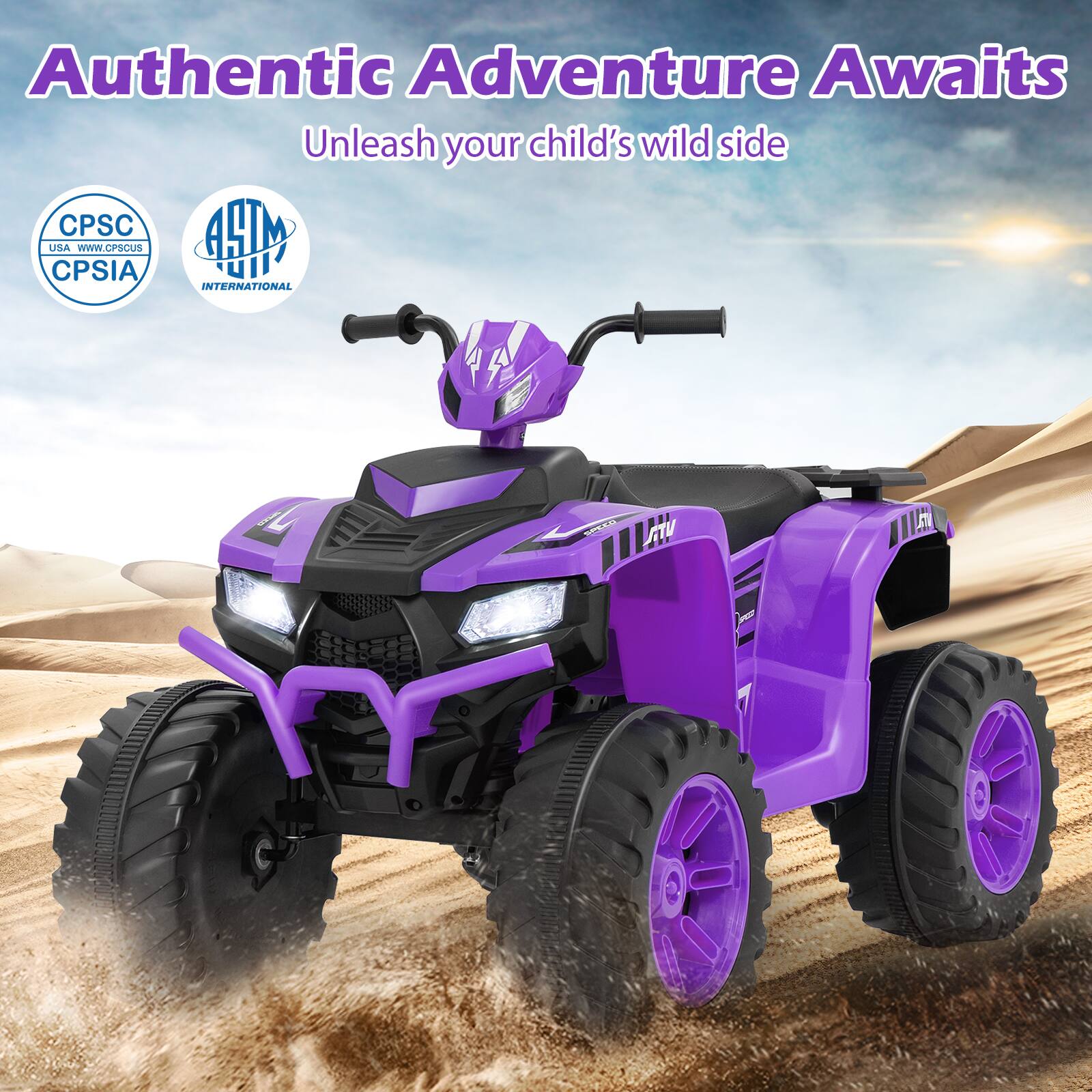 Authentic Adventure Awaits  
Unleash your child's wild side  

CPSC  
USA www.cpsc.gov  
CPSIA  

AGTM INTERNATIONAL