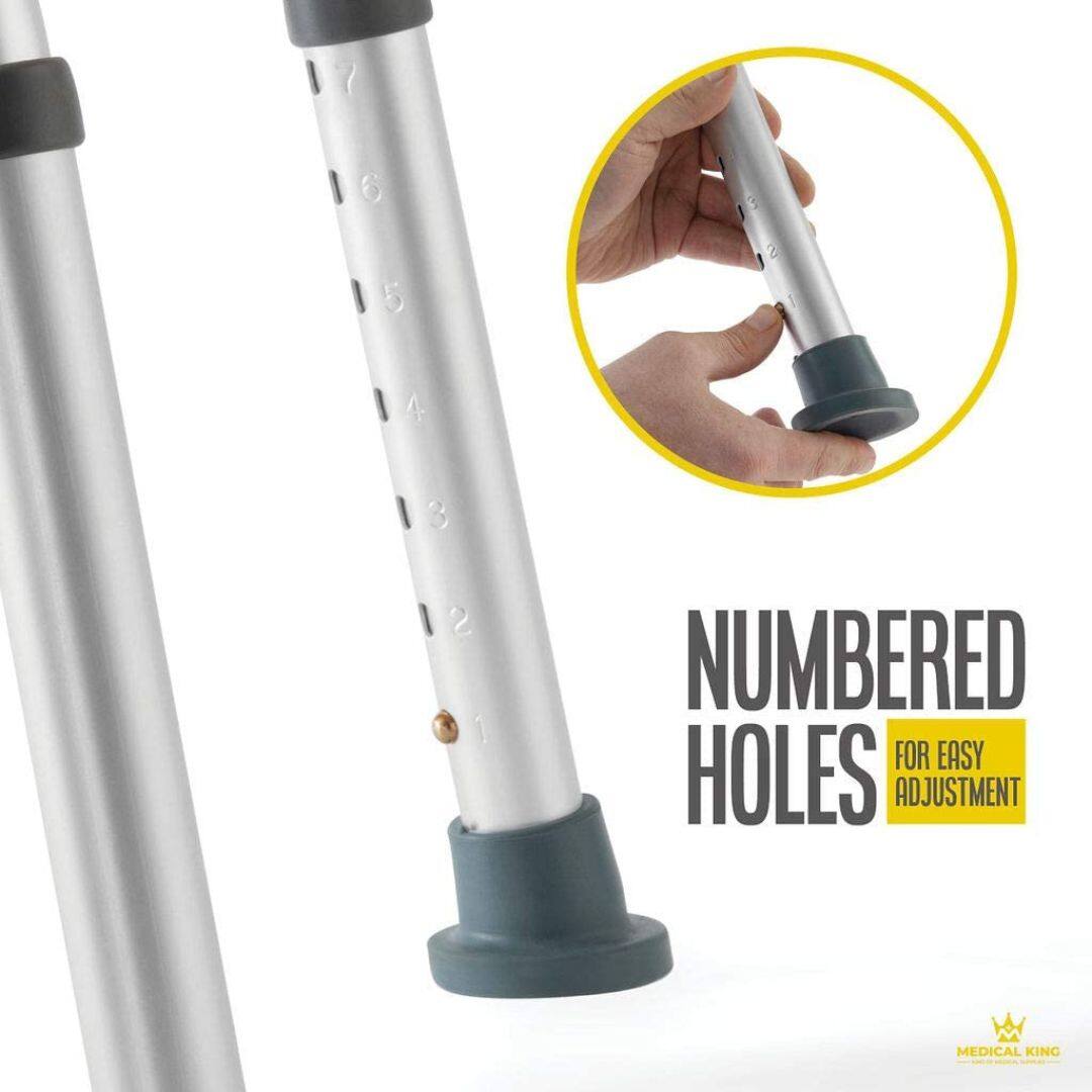 NUMBERED HOLES  
FOR EASY ADJUSTMENT  

MEDICAL KING