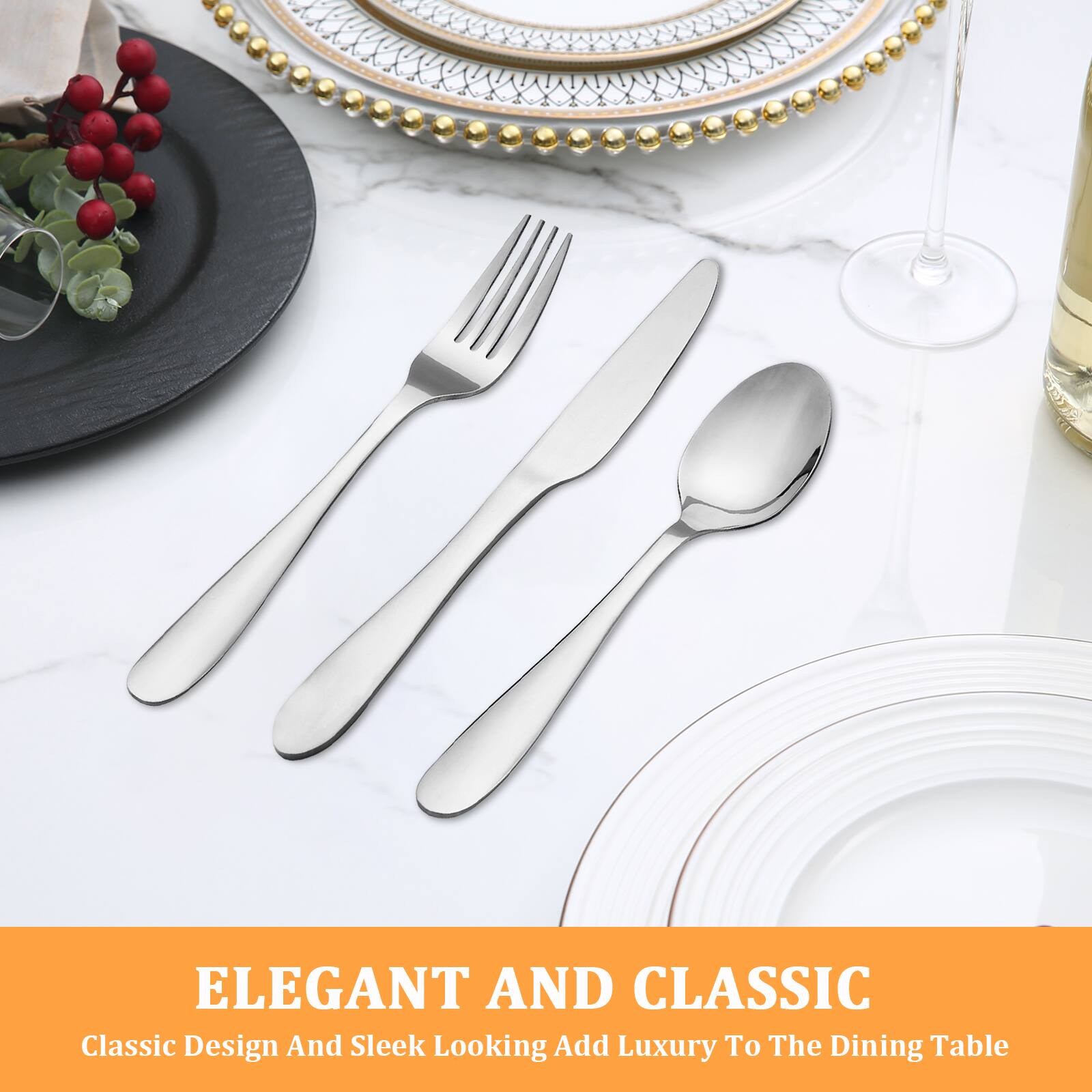 ELEGANT AND CLASSIC  
Classic Design And Sleek Looking Add Luxury To The Dining Table