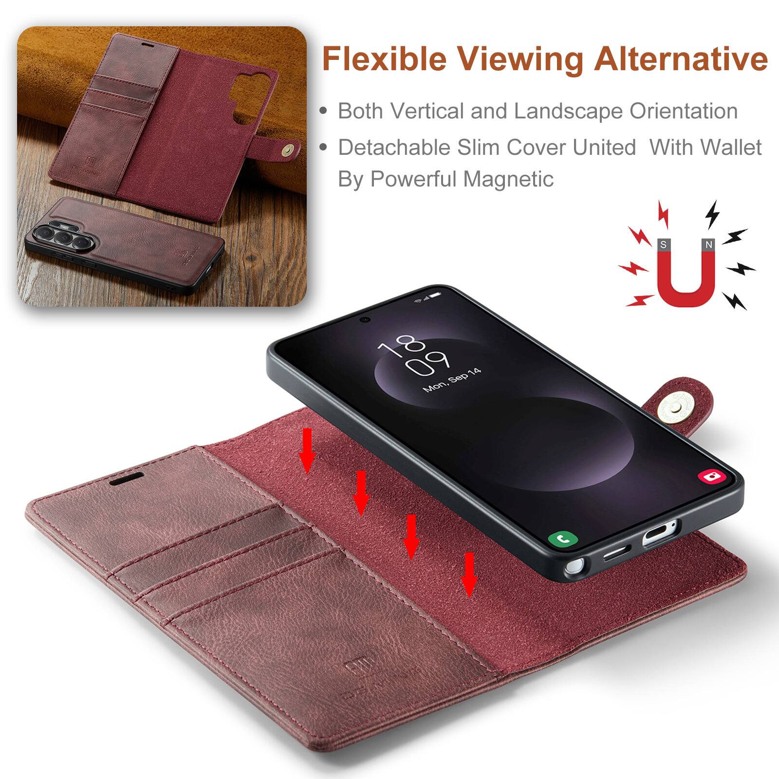 Flexible Viewing Alternative  
Both Vertical and Landscape Orientation  
Detachable Slim Cover United With Wallet By Powerful Magnetic  

18 09 14 Sep Mon, S N U