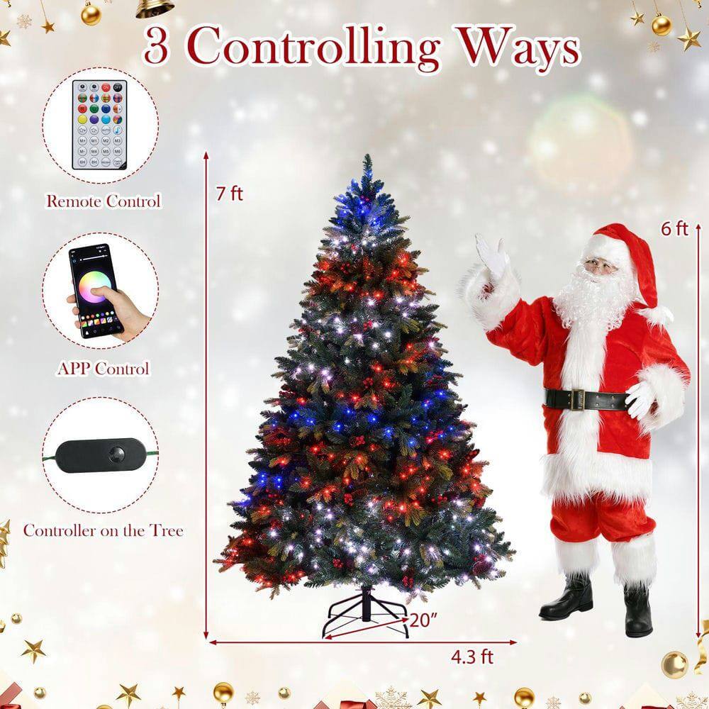 3 Controlling Ways

1. Remote Control
2. APP Control
3. Controller on the Tree

7 ft
6 ft
20"
4.3 ft