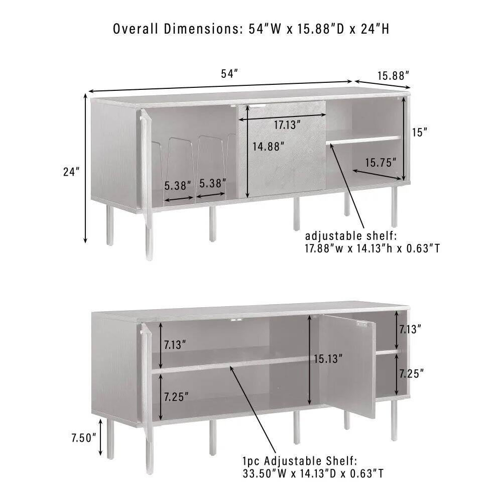 Crosley Furniture - Brody Record Storage Sideboard - Brown price history on PriceWatchPro
