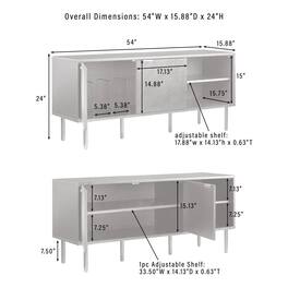 Crosley Furniture - Brody Record Storage Sideboard - Brown