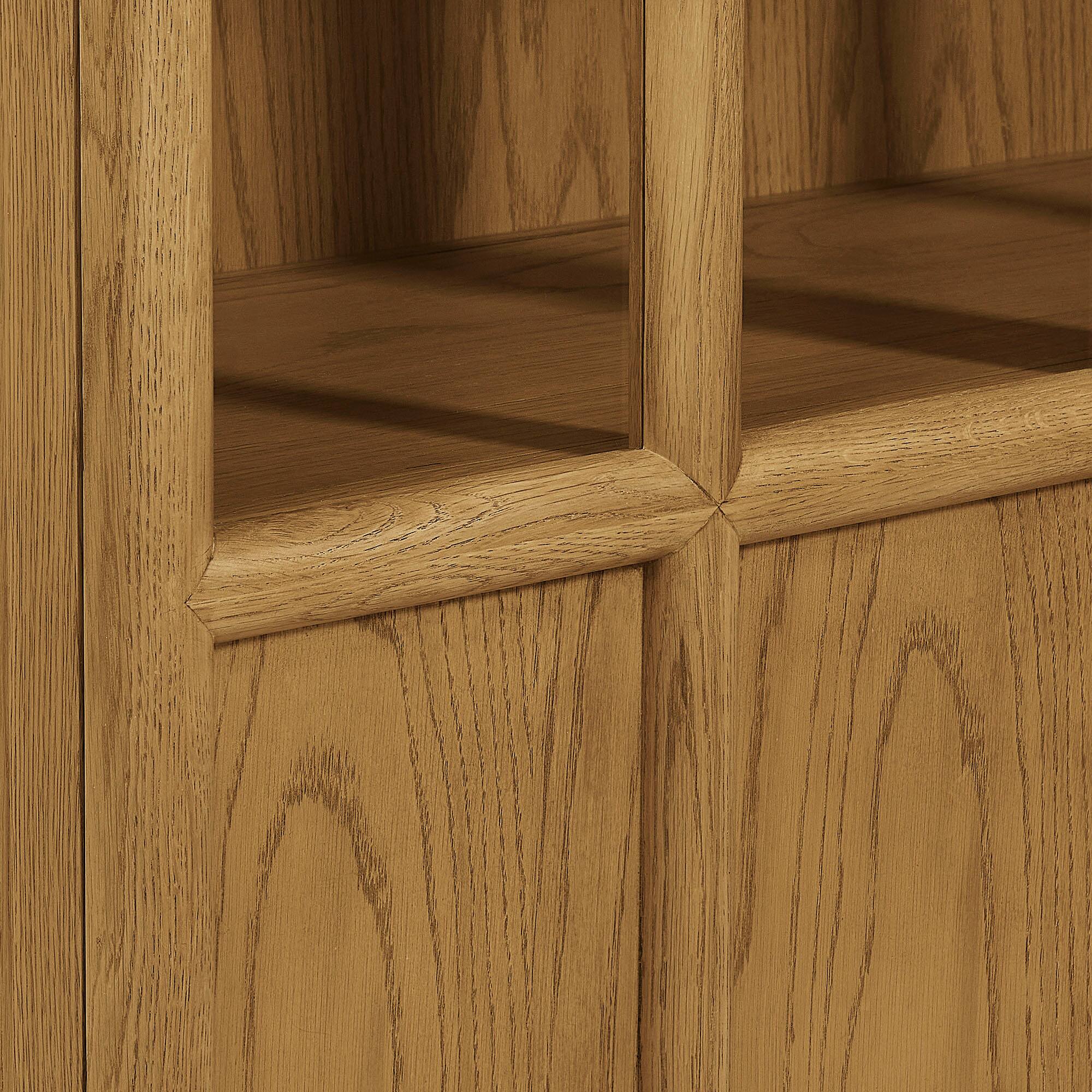 Alt View 6. Modway - Anwen Solid Wood and Glass Display Cabinet by Modway - Oak.