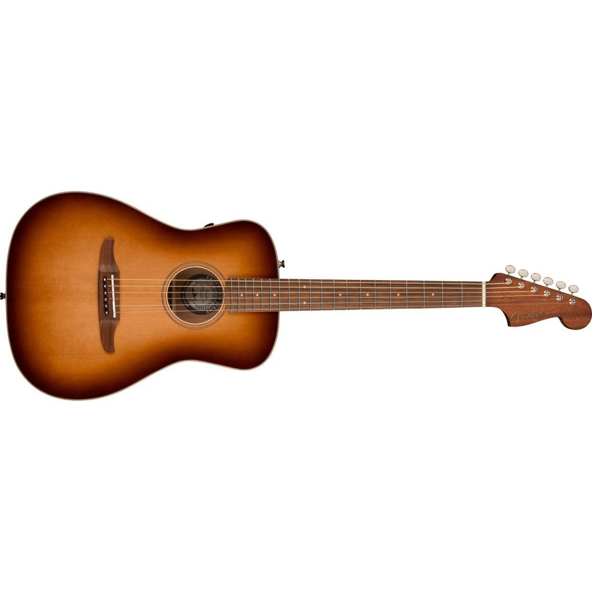 Alt View 7. Fender - Fender Malibu Classic Acoustic Electric Guitar, Pau Ferro Fingerboard, Aged Cherry Burst.