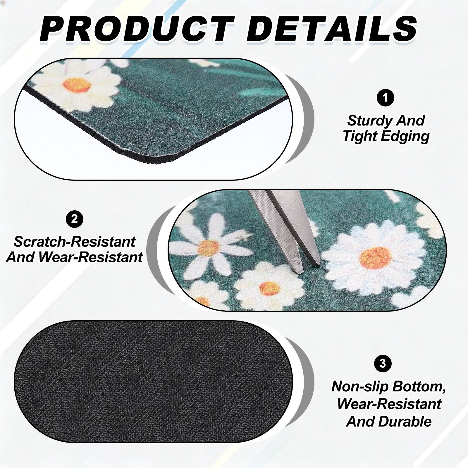 PRODUCT DETAILS

1. Sturdy And Tight Edging
2. Scratch-Resistant And Wear-Resistant
3. Non-slip Bottom, Wear-Resistant And Durable