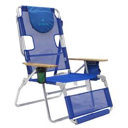 Ostrich - Altitude 3N1 High Back Outdoor Beach Lounge Chair with Footrest - Blue