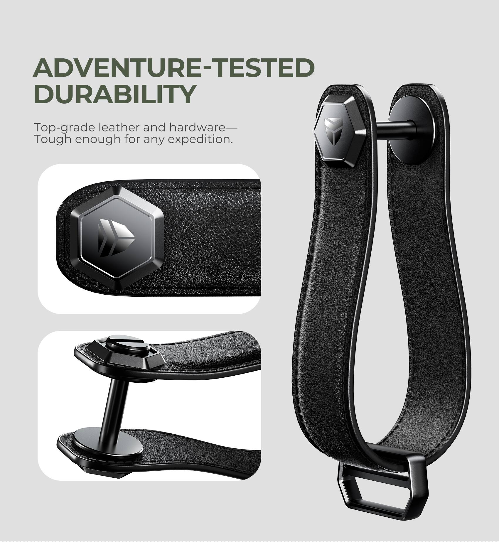 ADVENTURE-TESTED DURABILITY

Top-grade leather and hardware—Tough enough for any expedition.