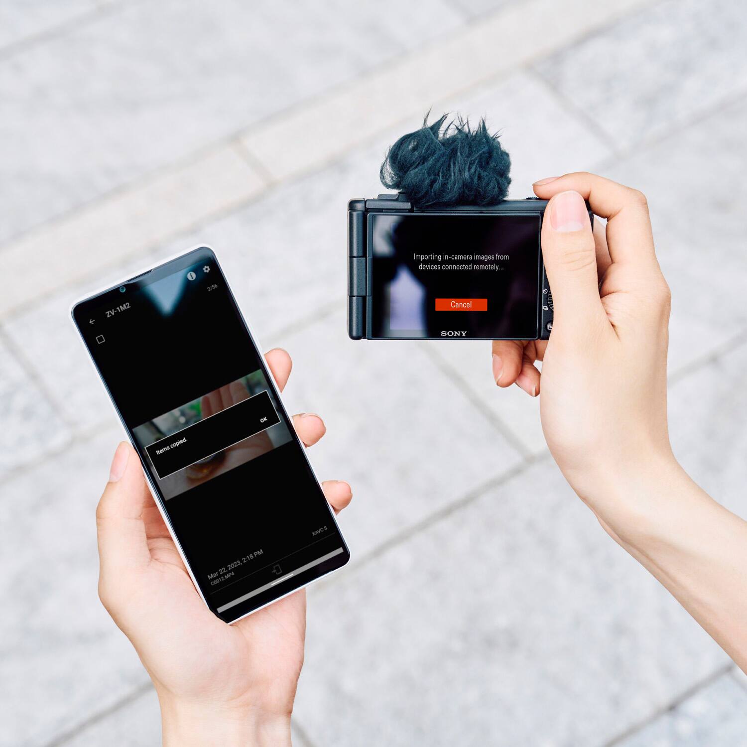 Importing in-camera images from devices connected remotely.

ZV-1M2 2/08 Cancel SONY DE copied heme BAUCS M 2 2023 Ier COTEMP - CM

Mar 22, 2023, 3:19 PM
CAMERA