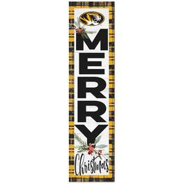 Jardine - Missouri Tigers 12'' x 48'' Outdoor Christmas Leaner - White