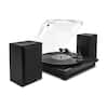 Front. Victrola - Victrola Montauk Bluetooth Record Player with 3 speed Turntable and Bookshelf Speakers - Black.